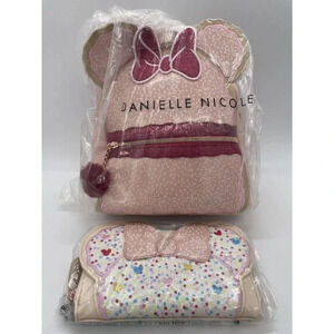 Danielle Nicole Minnie Mouse Backpack Wallet Pink Fairy Bread Raspberry Biscuit